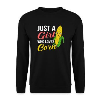 Mais Auf Dem Cob Tag Mädchen Lustig Mais Meme - Unisex Sweatshirt - black - Front - Alina (178cm) & Michal (187cm)