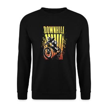 Downhill MTB VTT T-shirt - VTT - Sweat-shirt Unisexe - noir - Devant - Alina (178cm) & Michal (187cm)