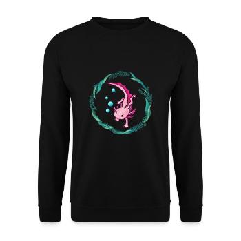 Axolotl - Unisex Sweatshirt - black - Front - Alina (178cm) & Michal (187cm)