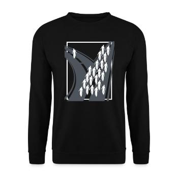 différentes personnes rues motivation géniale être vous - Sweat-shirt Unisexe - noir - Devant - Alina (178cm) & Michal (187cm)