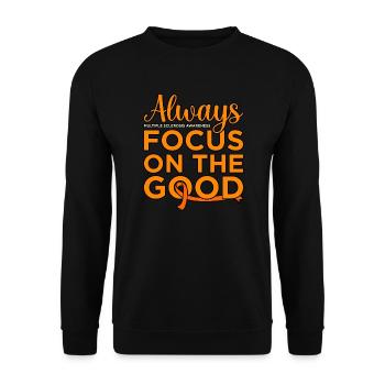 Focus on good graphics for - Unisex Sweatshirt - black - Front - Alina (178cm) & Michal (187cm)