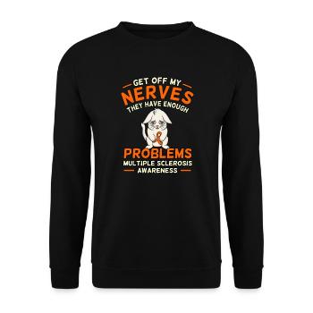 Graphique sur la sensibilisation à la sclérose en plaques - Sweat-shirt Unisexe - noir - Devant - Alina (178cm) & Michal (187cm)