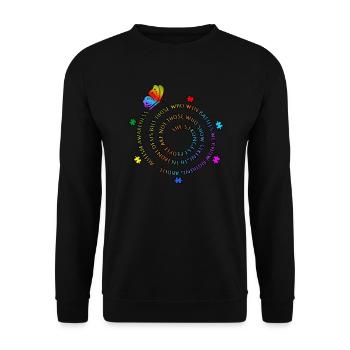 Strong People Autism Consciousness Autistic - Unisex Sweatshirt - black - Front - Alina (178cm) & Michal (187cm)