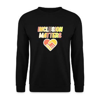 Inclusion is autism consciousness autistic - Unisex Sweatshirt - black - Front - Alina (178cm) & Michal (187cm)