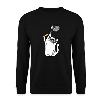Katze, Die - Unisex Pullover - Schwarz - Vorne - Alina (178cm) & Michal (187cm)