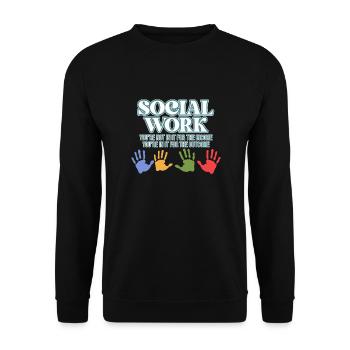 Social Work Definition Proud - Unisex Sweatshirt - black - Front - Alina (178cm) & Michal (187cm)