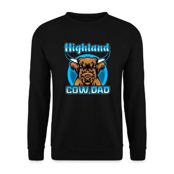 Highland Cow Dad - Unisex Sweatshirt - black - Front - Alina (178cm) & Michal (187cm)