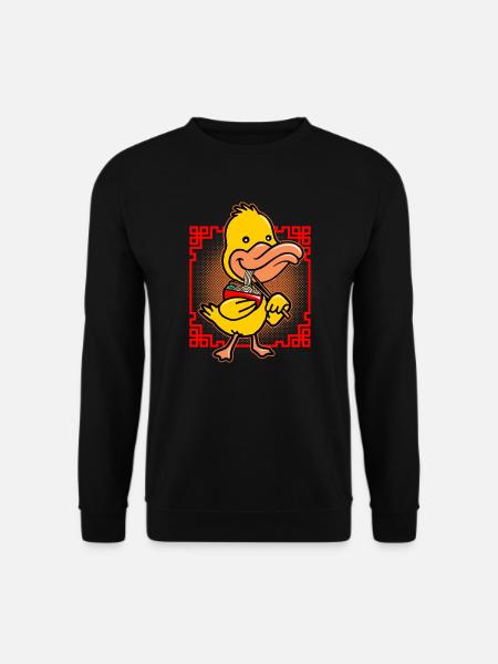 Duck Eating Ramen - Unisex Sweatshirt - black