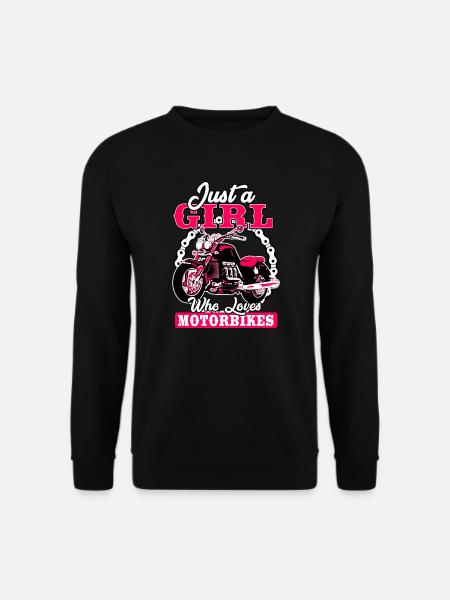 Just A Girl Who Loves Motorbikes - Unisex Sweatshirt - black