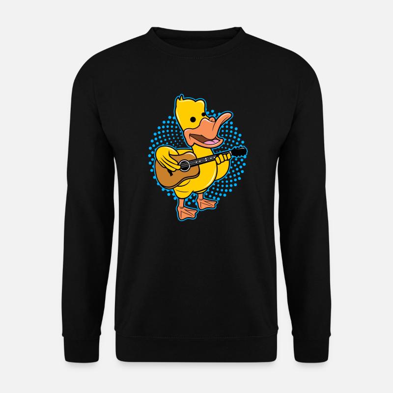 Duck Playing Guitar - Unisex Sweatshirt - black