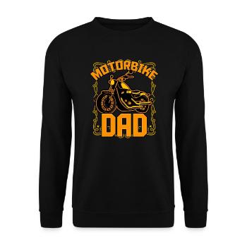 Motorbike Dad - Unisex Sweatshirt - black - Front - Alina (178cm) & Michal (187cm)