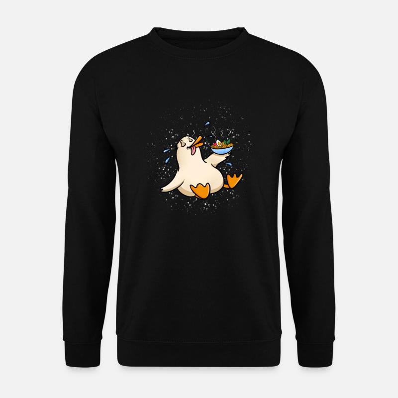 Duck Eating Ramen - Unisex Sweatshirt - black