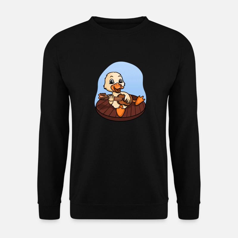Duck Playing Guitar - Unisex Sweatshirt - black