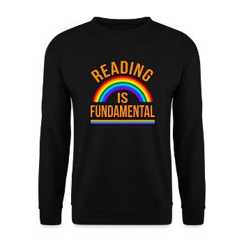 Lesen Fundamentale Poesie Dichter Gedichte - Unisex Pullover - Schwarz - Vorne - Alina (178cm) & Michal (187cm)