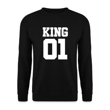 Partner Look Couple Partner Couple Couple Family - Unisex Sweatshirt - black - Front - Alina (178cm) & Michal (187cm)