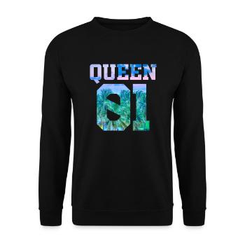 Partner Look Couple Partner Couple Couple Family - Unisex Sweatshirt - black - Front - Alina (178cm) & Michal (187cm)