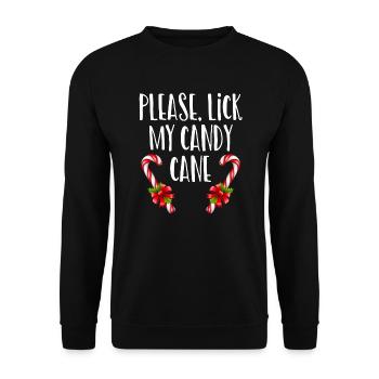 Christmas Candy Candy Xmas - Unisex Sweatshirt - black - Front - Alina (178cm) & Michal (187cm)