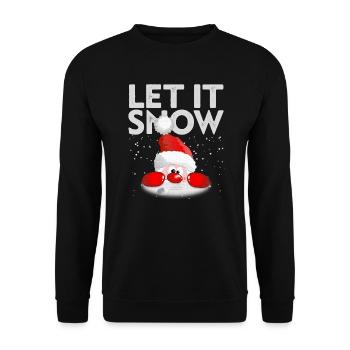 Joyeux Noël Noël Noël Père Noël - Sweat-shirt Unisexe - noir - Devant - Alina (178cm) & Michal (187cm)