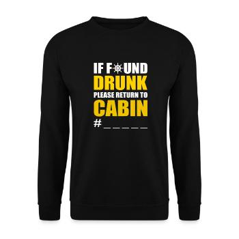 Si vous trouvez ivre, veuillez retourner à la croisière en cabine - Sweat-shirt Unisexe - noir - Devant - Alina (178cm) & Michal (187cm)
