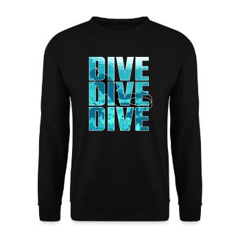 Dive Dive Dive - Unisex Sweatshirt - black - Front - Alina (178cm) & Michal (187cm)