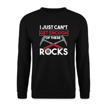 I Just Can't Get Enough Of These Rocks - Unisex Sweatshirt - black - Front - Alina (178cm) & Michal (187cm)