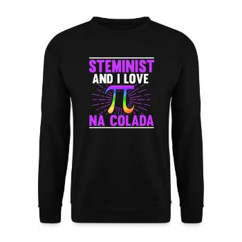 Steminist And I Love Pina Colada - Unisex Sweatshirt - black - Front - Alina (178cm) & Michal (187cm)