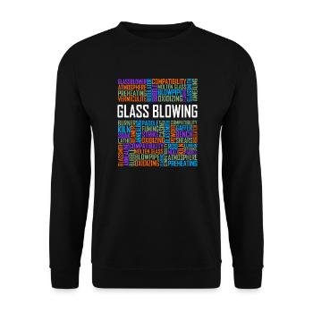 Glass Blowing - Words - Unisex Sweatshirt - black - Front - Alina (178cm) & Michal (187cm)