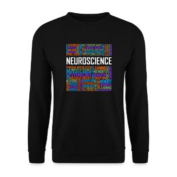 Neuroscience - Words - Unisex Sweatshirt - black - Front - Alina (178cm) & Michal (187cm)