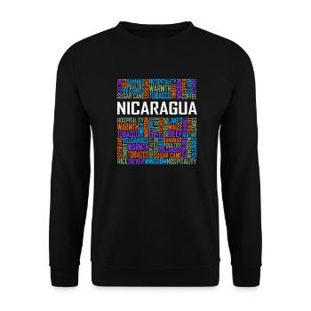 Nicaragua - Words - Unisex Sweatshirt - black - Front - Alina (178cm) & Michal (187cm)