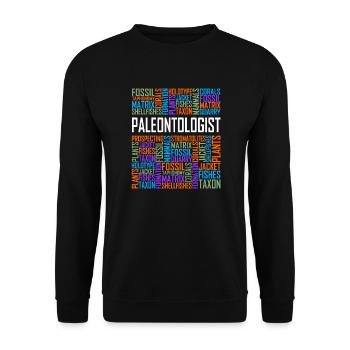 Paleontologist - Words - Unisex Sweatshirt - black - Front - Alina (178cm) & Michal (187cm)