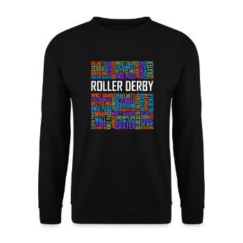 Roller Derby - Words - Unisex Sweatshirt - black - Front - Alina (178cm) & Michal (187cm)