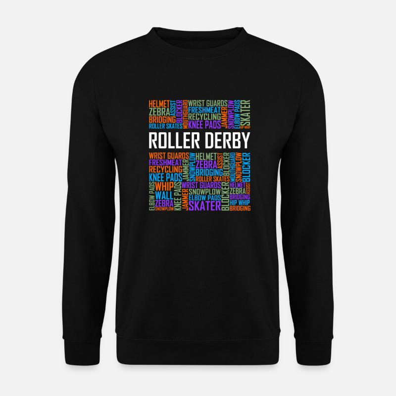 Roller Derby - Words - Unisex Sweatshirt - black