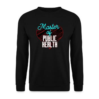 Master of Public Health - Unisex Sweatshirt - black - Front - Alina (178cm) & Michal (187cm)