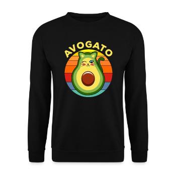 Avogato Guacamole - Unisex Sweatshirt - black - Front - Alina (178cm) & Michal (187cm)