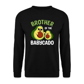 brother of Babycado Guacamole Avocado Lover - Unisex Sweatshirt - black - Front - Alina (178cm) & Michal (187cm)