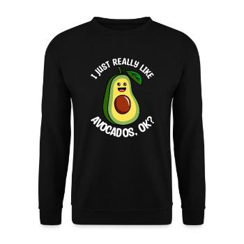 Really Like Avocados Guacamole Lover Avocado - Unisex Sweatshirt - black - Front - Alina (178cm) & Michal (187cm)
