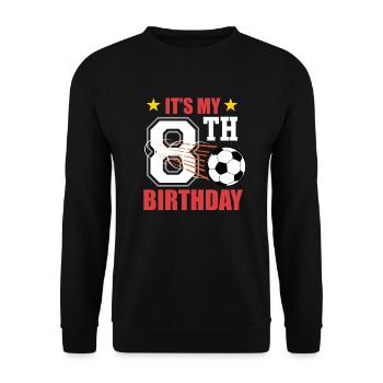 Joueur de football-8. - Sweat-shirt Unisexe - noir - Devant - Alina (178cm) & Michal (187cm)
