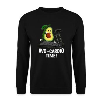 Avocado clothing for men Avocado men's clothing - Unisex Sweatshirt - black - Front - Alina (178cm) & Michal (187cm)