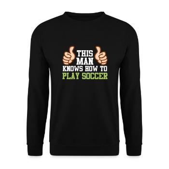 Comment jouer aux athlètes de football Entraîneur de football - Sweat-shirt Unisexe - noir - Devant - Alina (178cm) & Michal (187cm)