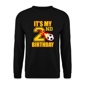 Joueur de football 2e anniversaire Entraîneur sportif de football - Sweat-shirt Unisexe - noir - Devant - Alina (178cm) & Michal (187cm)
