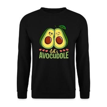 Avocuddle Guacamole Avocado Lovers Avocats - Sweat-shirt Unisexe - noir - Devant - Alina (178cm) & Michal (187cm)
