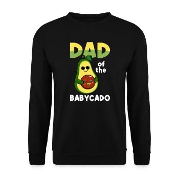 Papa of Babycado Guacamole avocado lover - Unisex Sweatshirt - black - Front - Alina (178cm) & Michal (187cm)