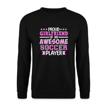 Freundin Von Fußballspieler Sport Fußballtrainer - Unisex Pullover - Schwarz - Vorne - Alina (178cm) & Michal (187cm)