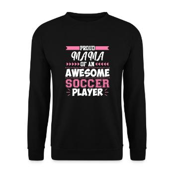 Mama Of Awesome Football Player Sports - Sweat-shirt Unisexe - noir - Devant - Alina (178cm) & Michal (187cm)