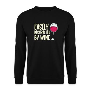 Distrait par les buveurs de vin - Sweat-shirt Unisexe - noir - Devant - Alina (178cm) & Michal (187cm)