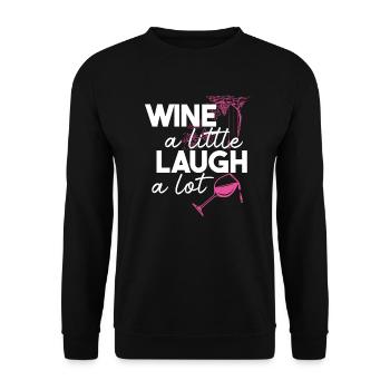 Vin un peu rire beaucoup boire amoureux - Sweat-shirt Unisexe - noir - Devant - Alina (178cm) & Michal (187cm)