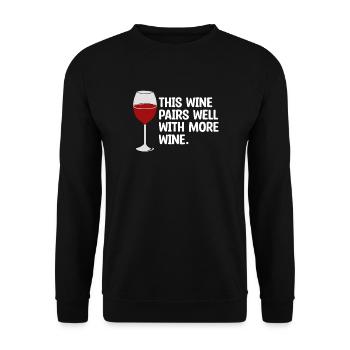 Les couples de vin boivent bien les amants buveurs Dictons - Sweat-shirt Unisexe - noir - Devant - Alina (178cm) & Michal (187cm)