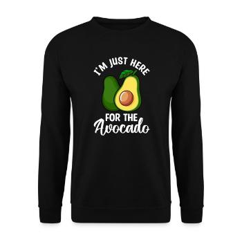 Only here for avocado guacamole lovers - Unisex Sweatshirt - black - Front - Alina (178cm) & Michal (187cm)