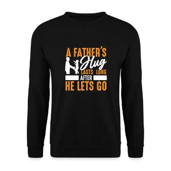 L’étreinte de papa dure longtemps après la fête des pères - Sweat-shirt Unisexe - noir - Devant - Alina (178cm) & Michal (187cm)