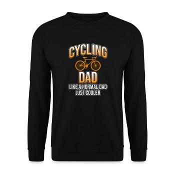 Cyclisme Papa Bike Lovers Vélo Équitation - Sweat-shirt Unisexe - noir - Devant - Alina (178cm) & Michal (187cm)